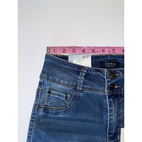 Curve Appeal Jeans High Rise Skinny Curve Creator Stretch Blue Shaping 4/27 - Picture 6 of 15